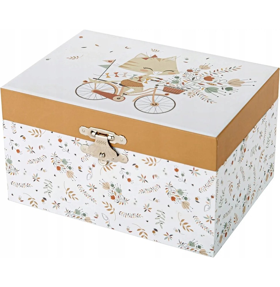 Music Box Cat in the Meadow Set of 2