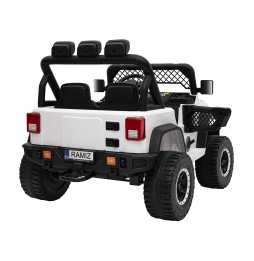 Geoland Power Off-Road Car for 2 Kids, White