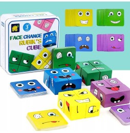 Wooden Emotion Blocks for Kids