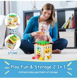 Wooden Activity Cube 6 in 1 for Kids