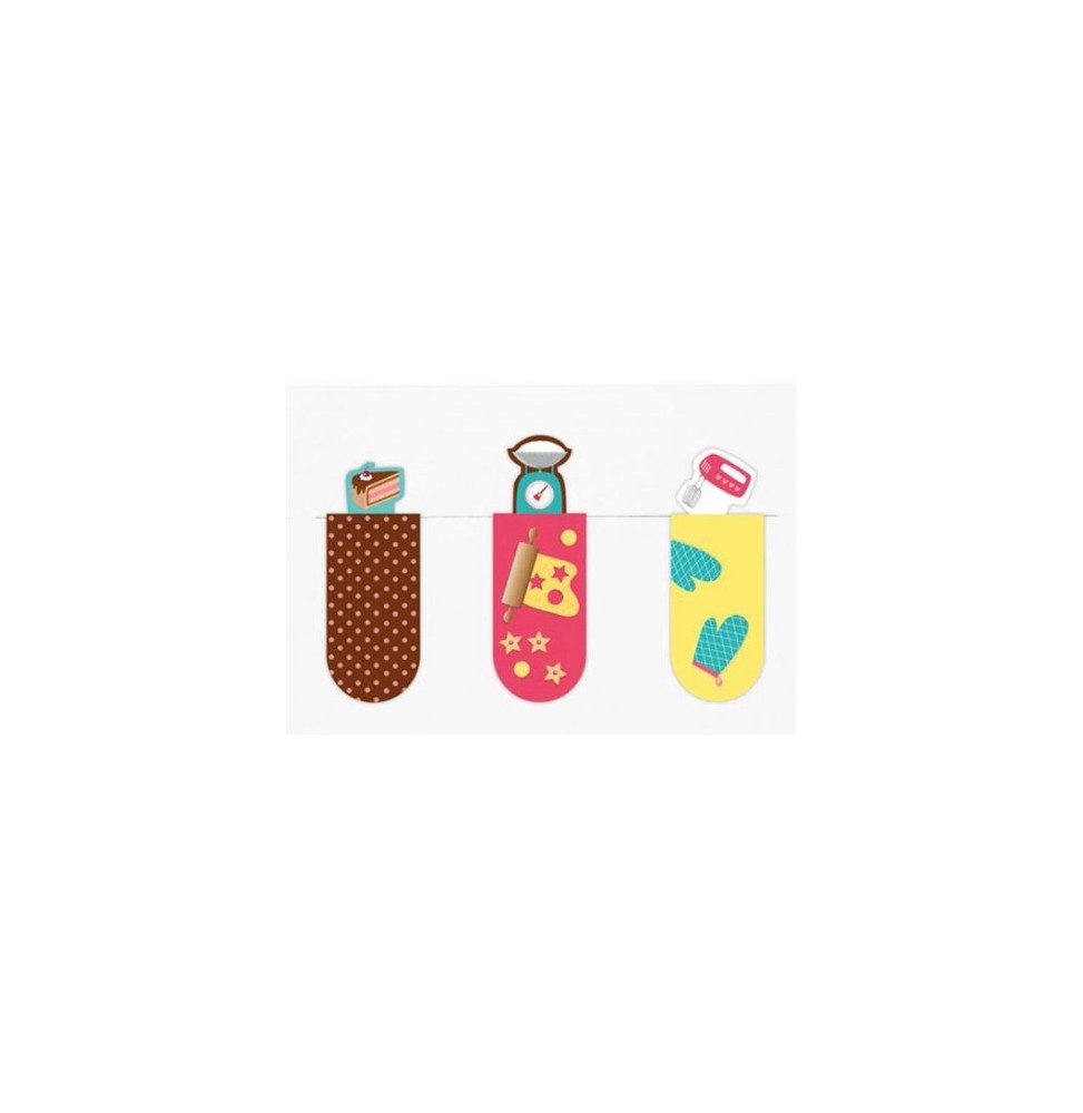 Magnetic Bookmarks, Set of 3, Baking Theme