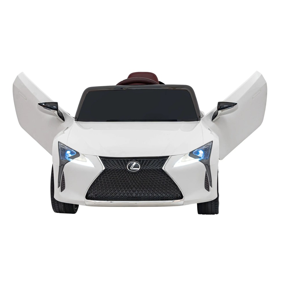 Lexus LC500 Kids Electric Car - White with Remote and Audio