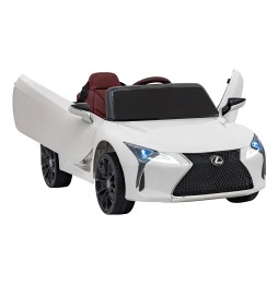 Lexus LC500 Kids Electric Car - White with Remote and Audio