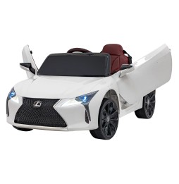 Lexus LC500 Kids Electric Car - White with Remote and Audio