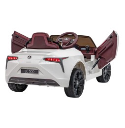 Lexus LC500 Kids Electric Car - White with Remote and Audio