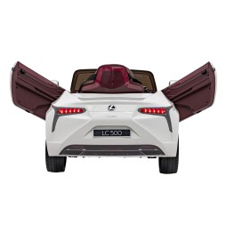 Lexus LC500 Kids Electric Car - White with Remote and Audio