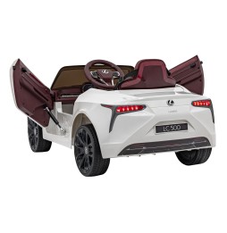 Lexus LC500 Kids Electric Car - White with Remote and Audio