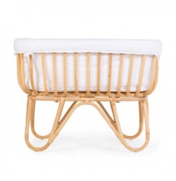 Childhome pătuț rattan 90x50cm natural cu saltea