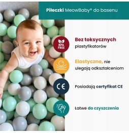 Okrągły Suchy Basen z Piłkami Meowbaby 90x30cm
