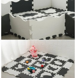 Duża mata piankowa edukacyjna kojec puzzle