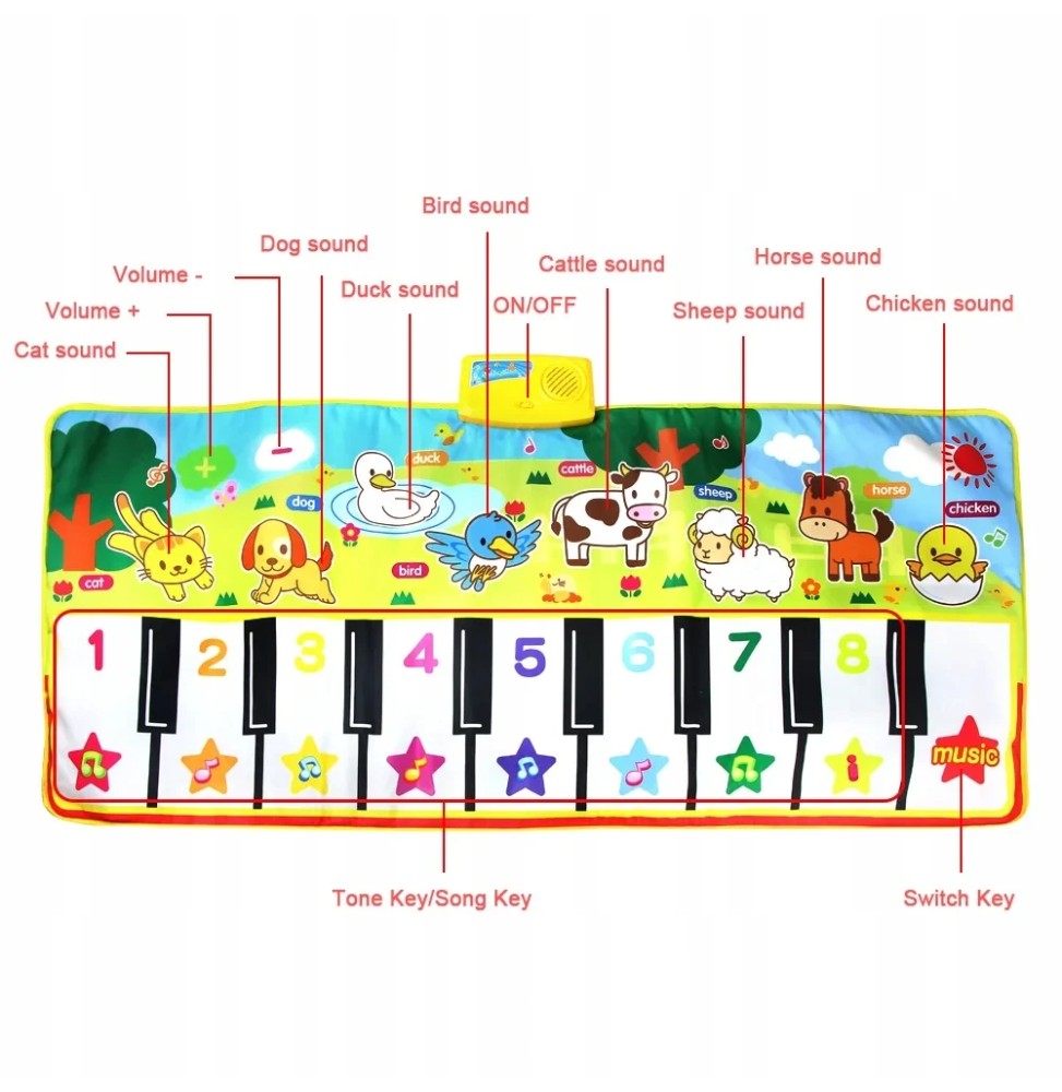 Musical Mat for Kids with Piano