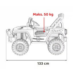 Mașină off-road Geoland Power pentru 2 copii roșie