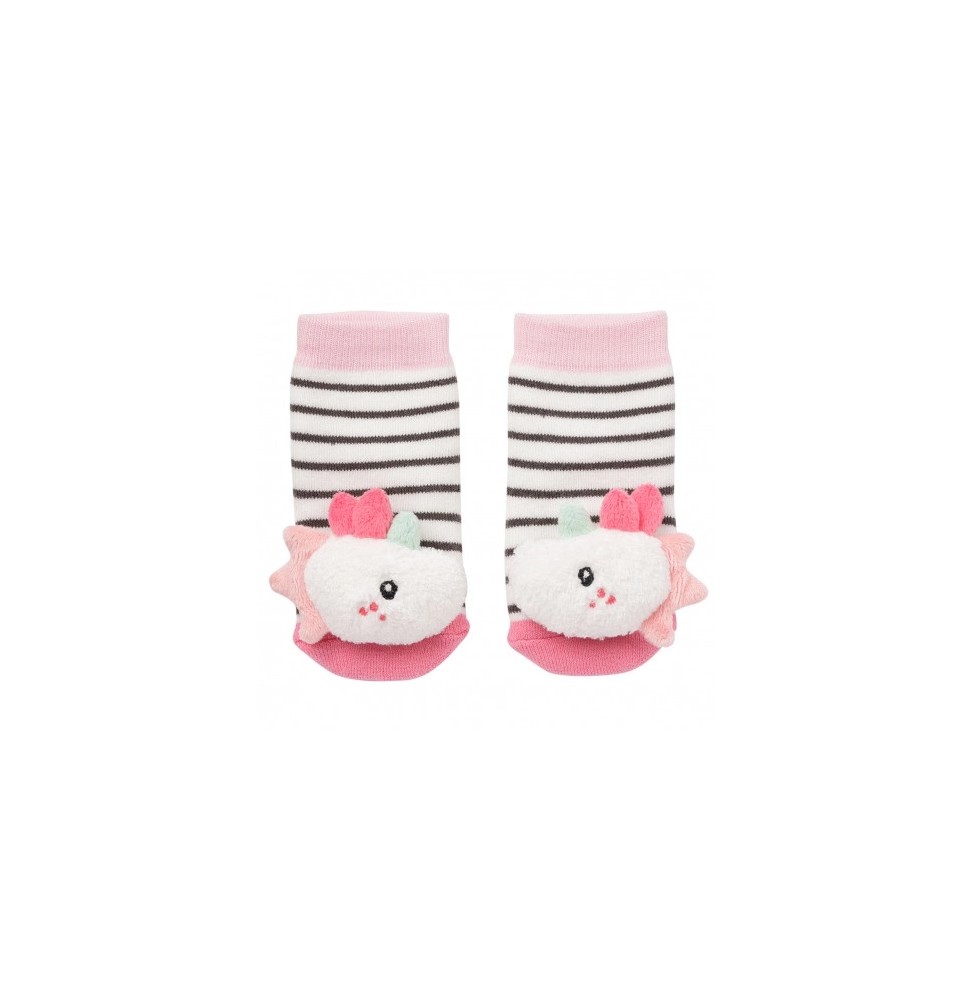 Aiko Unicorn Rattle Socks for Infants 0-6 Months