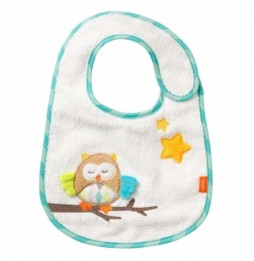 Fleece Bib with Velcro Owl from Sleeping Forest