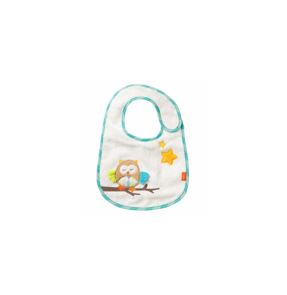 Fleece Bib with Velcro Owl from Sleeping Forest