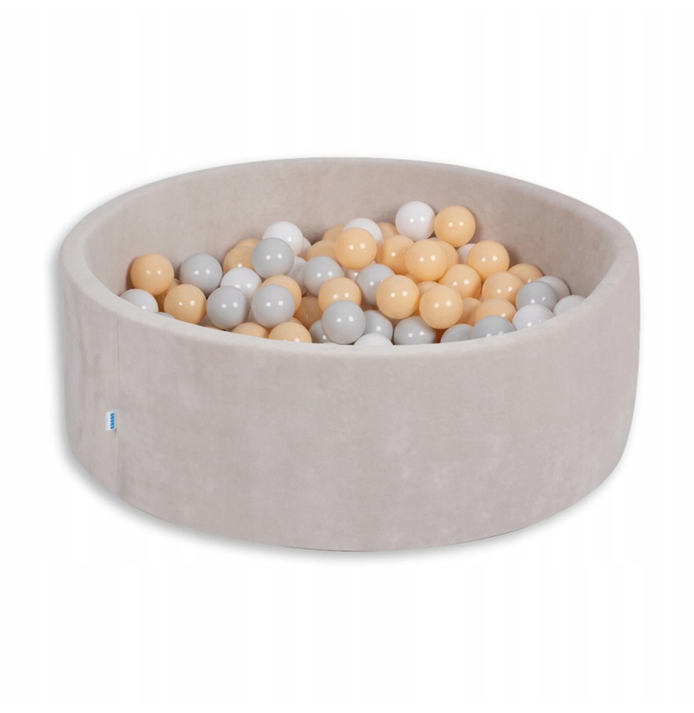 Beige Velvet Dry Pool with 7cm Balls