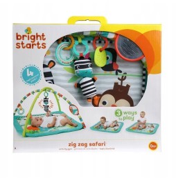 Bright Starts Zig Zag Safari Play Mat 3-in-1