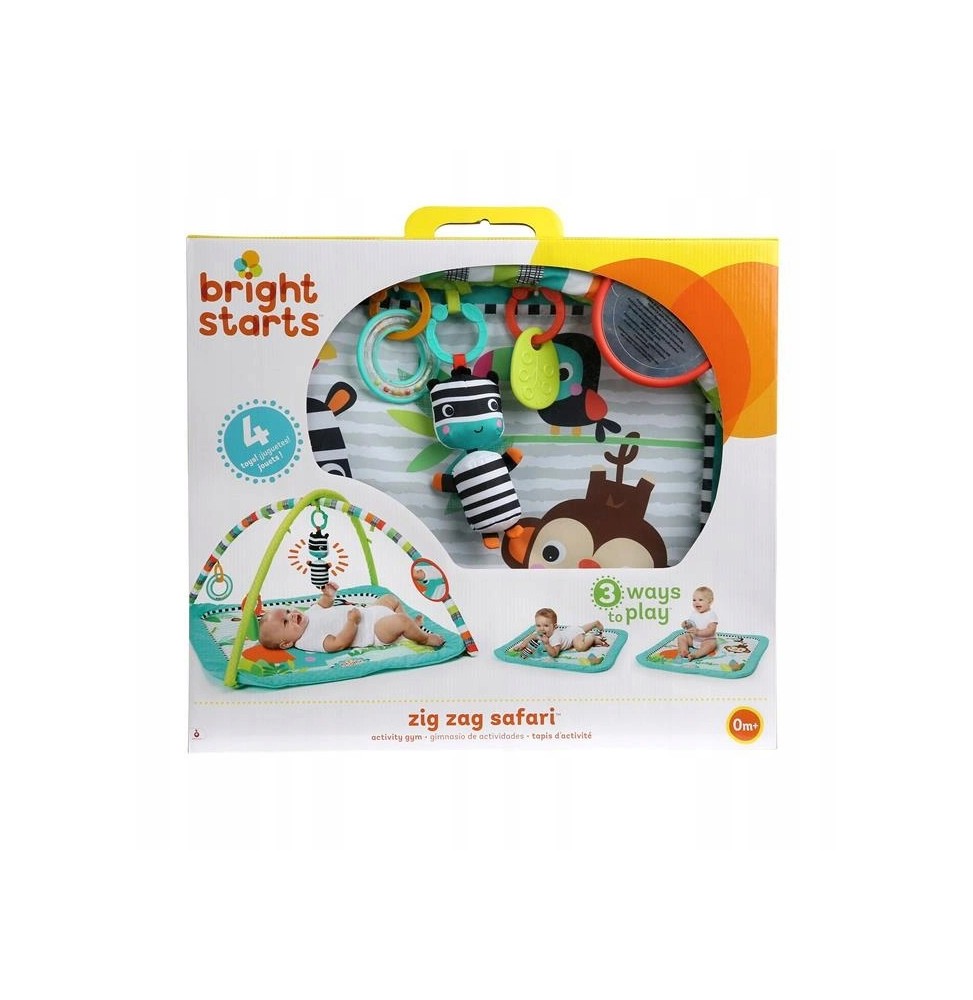 Bright Starts Zig Zag Safari Play Mat 3-in-1