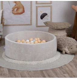 Beige Velvet Dry Pool with 7cm Balls