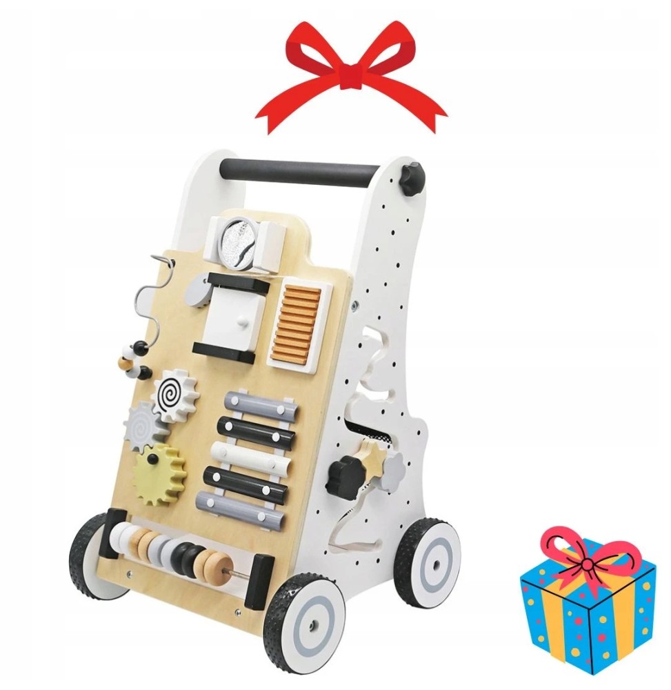 Wooden Interactive Push Walker for Kids