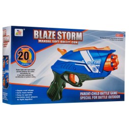 Manualny pistolet dla dzieci blaze storm + 20 pocisków