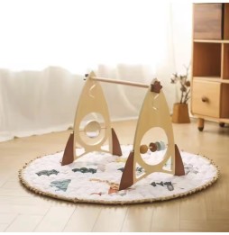 Wooden Rocket Gym Stand for Infants