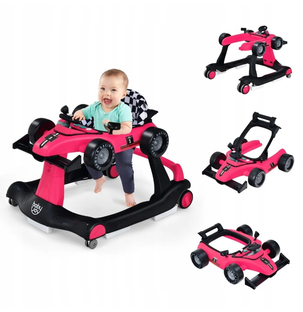 4 in 1 Baby Walker Pink