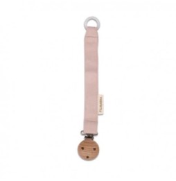 Filibabba blush pacifier clip - organic cotton