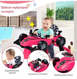 4 in 1 Baby Walker Pink