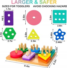 Puzzle Montessori z cylindrami dla dzieci