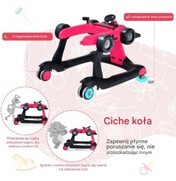 4 in 1 Baby Walker Pink