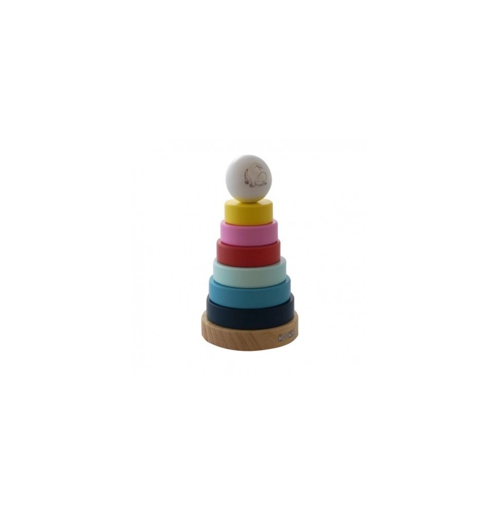 Wooden Educational Tower Pyramid with Moomin