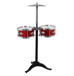 Red Kids Drum Set with Stool and Cymbals