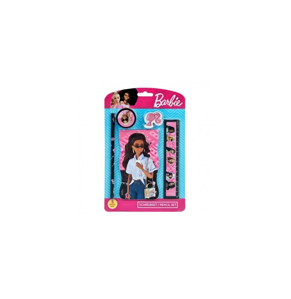 5-Piece School Supplies Set with Barbie Theme