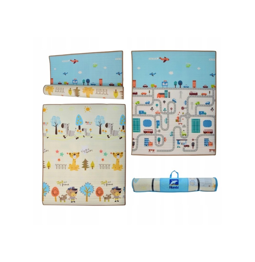 Dwustronna mata edukacyjna Humbi 150x100 cm Dwustronna mata edukacyjna Humbi 150x100 cm