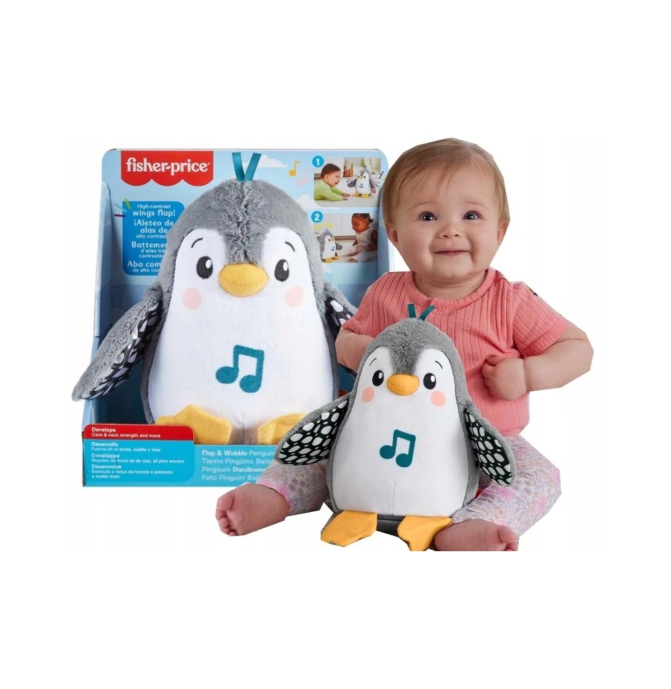 Pinguin muzical Kiwaczek Fisher Price pentru bebeluși