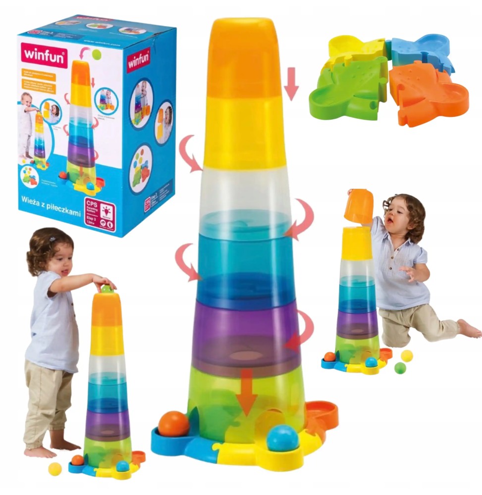 Smily Play Tower with Balls 65 cm