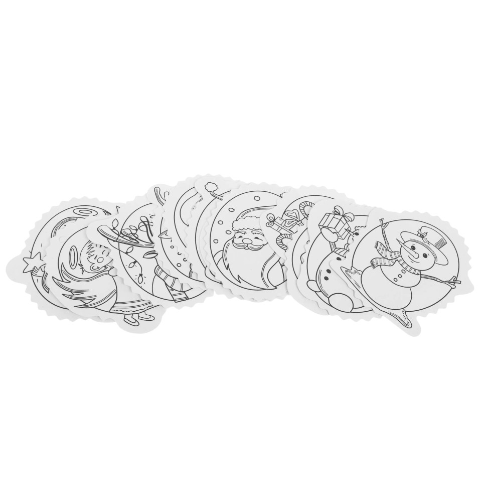 Set of 12 Christmas Ornaments Coloring Pages