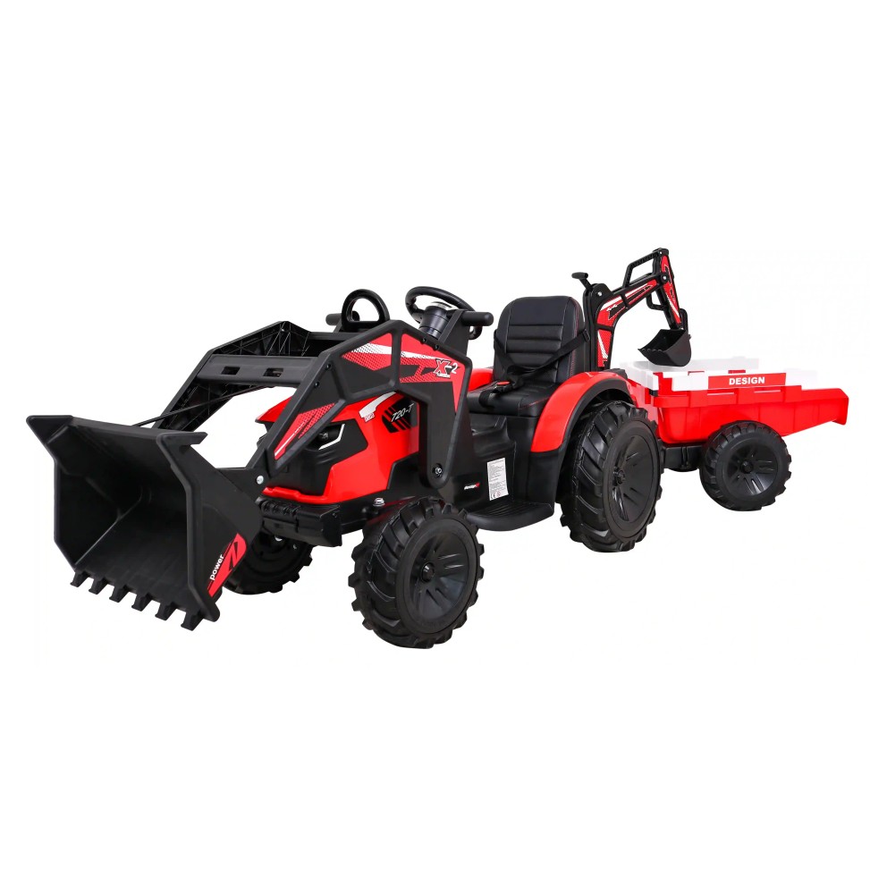 Vehicul tractor cu remorcă 720-T roșu