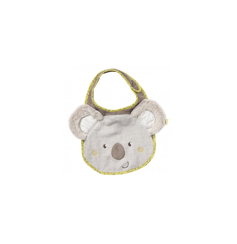 Fleece Bib with Velcro, Koala