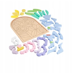 Puzzle din lemn flori Fisher Price