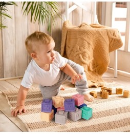 Colorful Sensory Blocks 12 Pieces Rubber