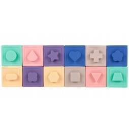 Colorful Sensory Blocks 12 Pieces Rubber