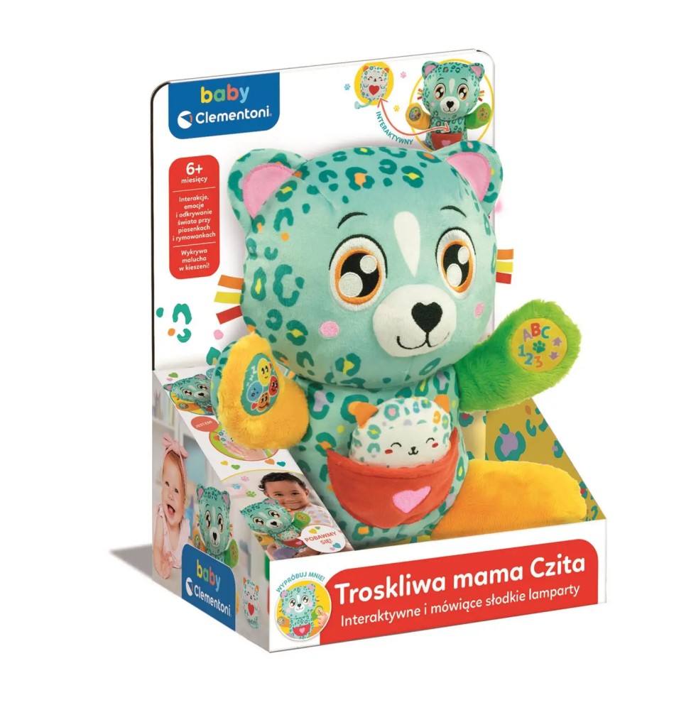 Interactive Plush Toy Caring Mama Cheetah