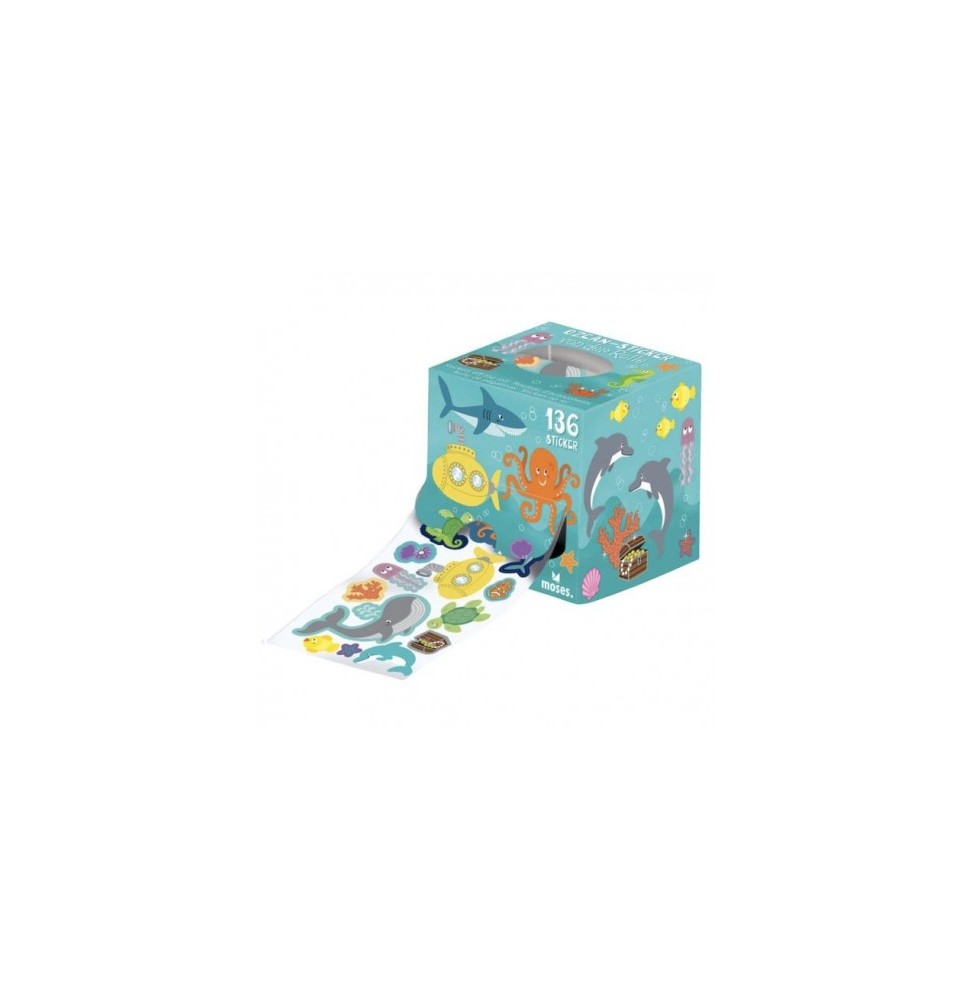 Moses Stickers on a Roll, Sea, 136 Pieces