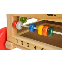 Wooden Push Walker with Educational Cube