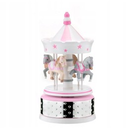 Musical Carousel H 20 cm Pink