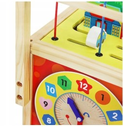 Wooden Push Walker with Educational Cube