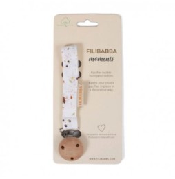 Filibabba pacifier clip chestnuts with wood