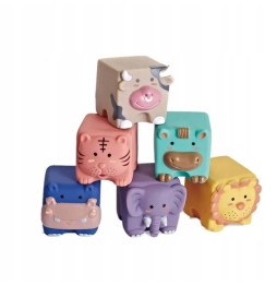 Rubber Animal Blocks for Kids Bath Time